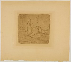 umírající jelen od Franz Marc