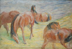 Pasení koní I od Franz Marc