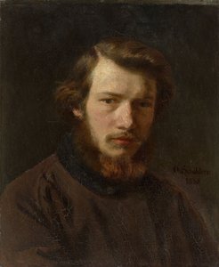 Autoportrét ve věku 24 let, 1858. od Franz Otto Scholderer