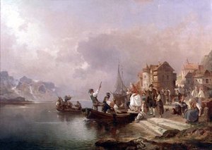 Norská svatební oslava od Franz Richard Unterberger