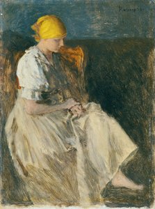 Sedící dívka