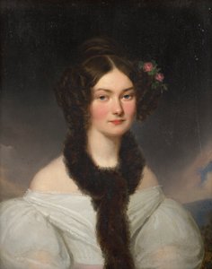 Portrét mladé ženy od Franz Schrotzberg