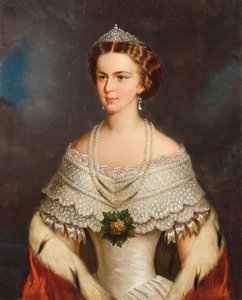 Portrét Alžběty Bavorské, 1854.
