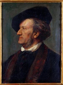 ""Portrét skladatele Richarda Wagnera"" (Portrét skladatele Richarda Wagnera (1813-1883)) Malba Franze von Lenbach (1836-1904) - 1871 - Olej na dřevě - Muzeum Richarda Wagnera, Bayreuth