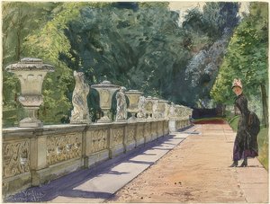 Procházka parkem Sanssouci. 1885