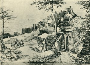 Ženy u vodní fontány v Olevano, poblíž Říma, Itálie, 1822, 1943. od Franz Theobald Horny