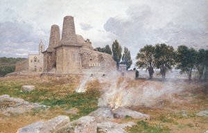 Ruiny chrámu, Jižní Amerika od Franz Thiele