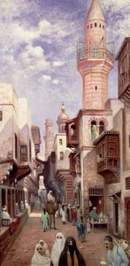 Arabská pouliční scéna od Franz Wilhelm Odelmark