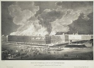 Požár v Zimním paláci 29. prosince 1837, c.1838