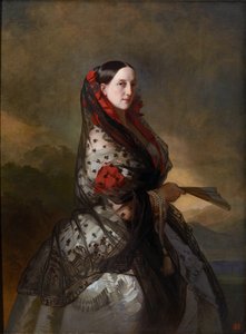 Marie Nikolajevna de Russie (1819-1876) - velkokněžna Maria Nikolaevna ruská (1819-1876), vévodkyně z Leuchtenbergu od Winterhaltera, Franz Xavier (1805-1873). Olej na plátně, cca 1856-1857, Státní muzeum umění A. Radishcheva, Saratov od Franz Xaver Winterhalter