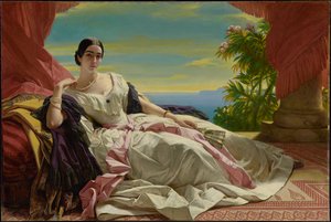 Portrét Leonilly, princezny ze Sayn-Wittgenstein-Sayn od Franz Xaver Winterhalter