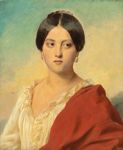 Portrét italské dívky, poloviční délka, kolem roku 1834 od Franz Xaver Winterhalter