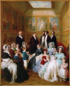 Královna Viktorie a princ Albert hosty krále Ludvíka Filipa na zámku Chateau d