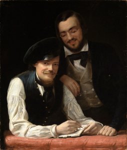 Umělcův autoportrét s bratrem od Franz Xaver Winterhalter