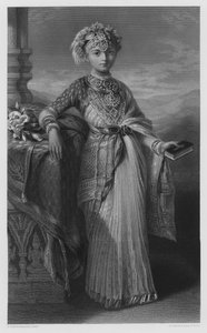 Princezna Victoria Gouramma z Coorgu, z obrázku v královské sbírce od Franz Xaver after Winterhalter