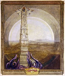 Ilustrace z Dantovy Božské komedie, Paradiso, Canto I, 1921 (wc na papíře) od Franz von Bayros