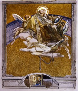 Ilustrace z Dantovy Božské komedie, Paradiso, Canto XVII, 1921 (wc na papíře) od Franz von Bayros