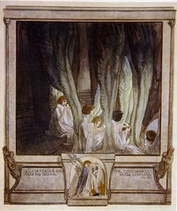 Ilustrace z Dantesova Božská komedie, Očistec, Canto XXI: 62, 1921 (wc na papíře) od Franz von Bayros