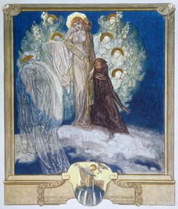 Ilustrace z Dantovy Božské komedie, Očistec, Canto XXX, 1921 (wc na papíře)