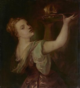 Kopie podle Tiziana: Lavinia jako Salome od Franz von Lenbach