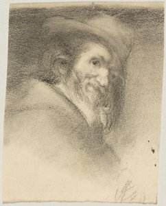 Skica podle Vásqueze; hlava Menippa; originál: Madrid, Prado od Franz von Lenbach
