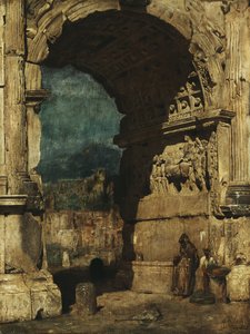 Studie k obrazu Titův oblouk v Římě od Franz von Lenbach