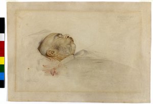 Císař František Josef I. na smrtelné posteli od Franz von Matsch