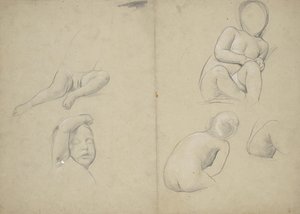 Studie dětského aktu od Franz von Matsch