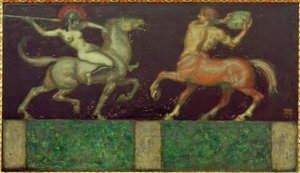 Amazon a Kentaur od Franz von Stuck