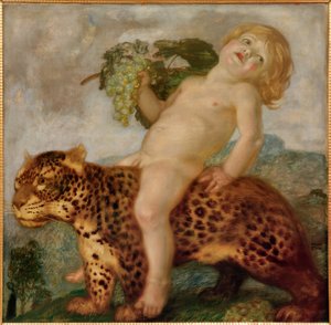 Bacchus chlapec na panterovi od Franz von Stuck