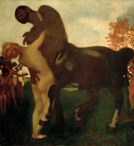 Kentaur a nymfa od Franz von Stuck