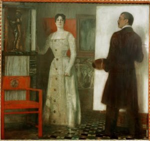 Franz a Mary Stuck ve studiu od Franz von Stuck