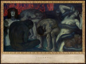 Peklo. 1908 od Franz von Stuck