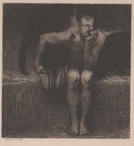 Lucifer, kolem roku 1890 (lept) od Franz von Stuck