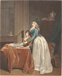 The Optical Viewer, c.1793 (leptání a mytí) od Fréderic Cazenave