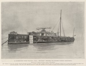 Přerušené cvičení na terč, HMS Belleisle se připravuje na další střelecké pokusy od Fred T. Jane