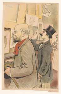 Verlaine a neznámý muž při pohledu na otisky
