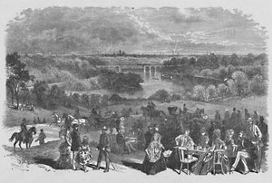 Pohled z Belmont Mansion, Fairmount Park, 1883