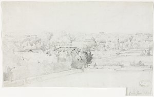 Pohled na Villa Borghese a její Orangerie z Villa Medici od Frederic Bourgeois de Mercey
