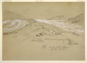 Aletschský ledovec, Bernské Alpy, Švýcarsko od Frederic Edwin Church