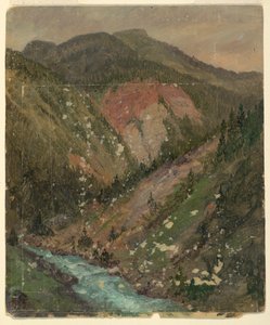 Alpská krajina (Bavorsko nebo Švýcarsko) od Frederic Edwin Church