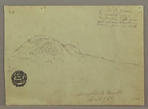 Bare Hill, Akropole v Korintu, Řecko od Frederic Edwin Church