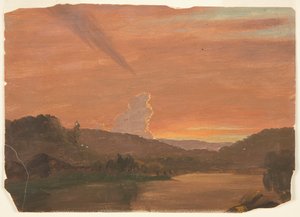 Studie mraků při západu slunce od Frederic Edwin Church