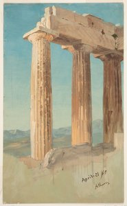 Sloupce Parthenonu, Athény od Frederic Edwin Church