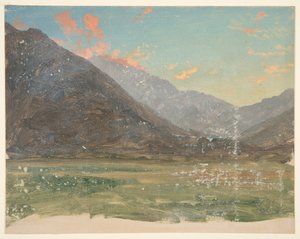 Hluboké údolí s mraky osvětlenými západem slunce od Frederic Edwin Church