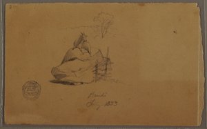 Kresba, Koza v Pandi, Kolumbie, červenec 1853 od Frederic Edwin Church
