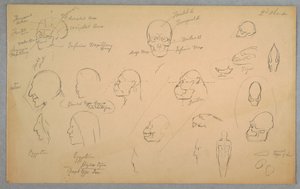 Kresba, anatomické studie, 1865-70 od Frederic Edwin Church
