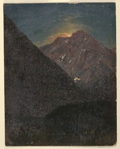 Kresba, Krajina Apline (Bavorsko nebo Švýcarsko), 1868 od Frederic Edwin Church