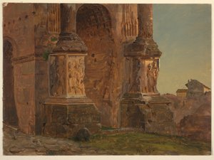 Kresba, oblouk Septimia Severa, Řím, únor 1869 od Frederic Edwin Church