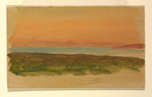 Kresba, Athény, pohled od moře, duben 1869 od Frederic Edwin Church
